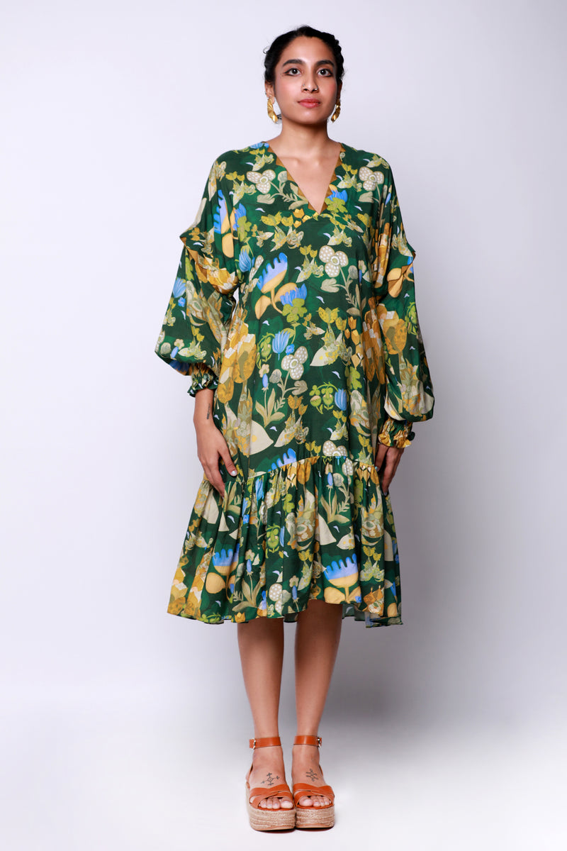 FOREST MONTAGE DRESS
