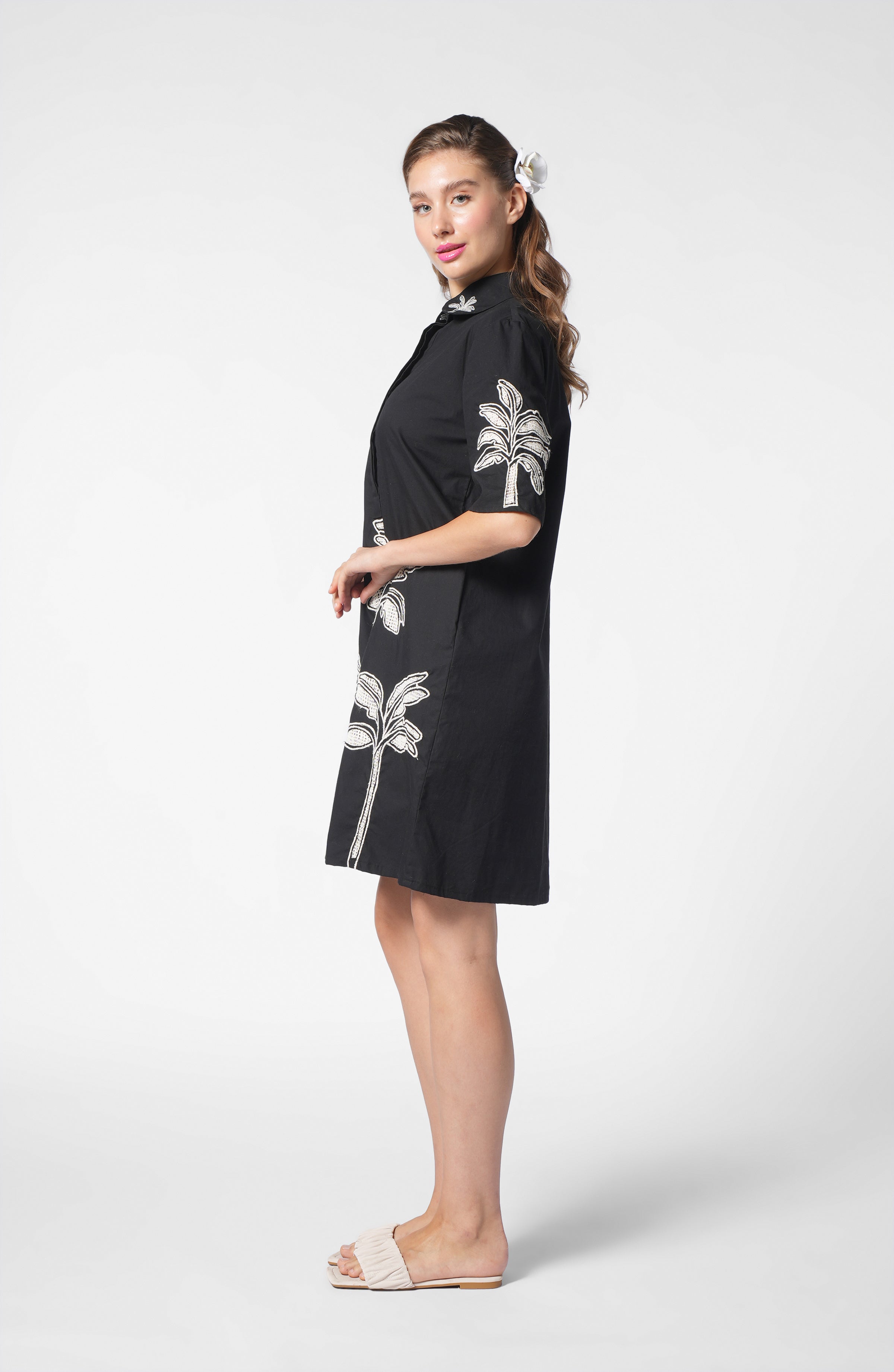 PARADISE PALM BLACK DRESS