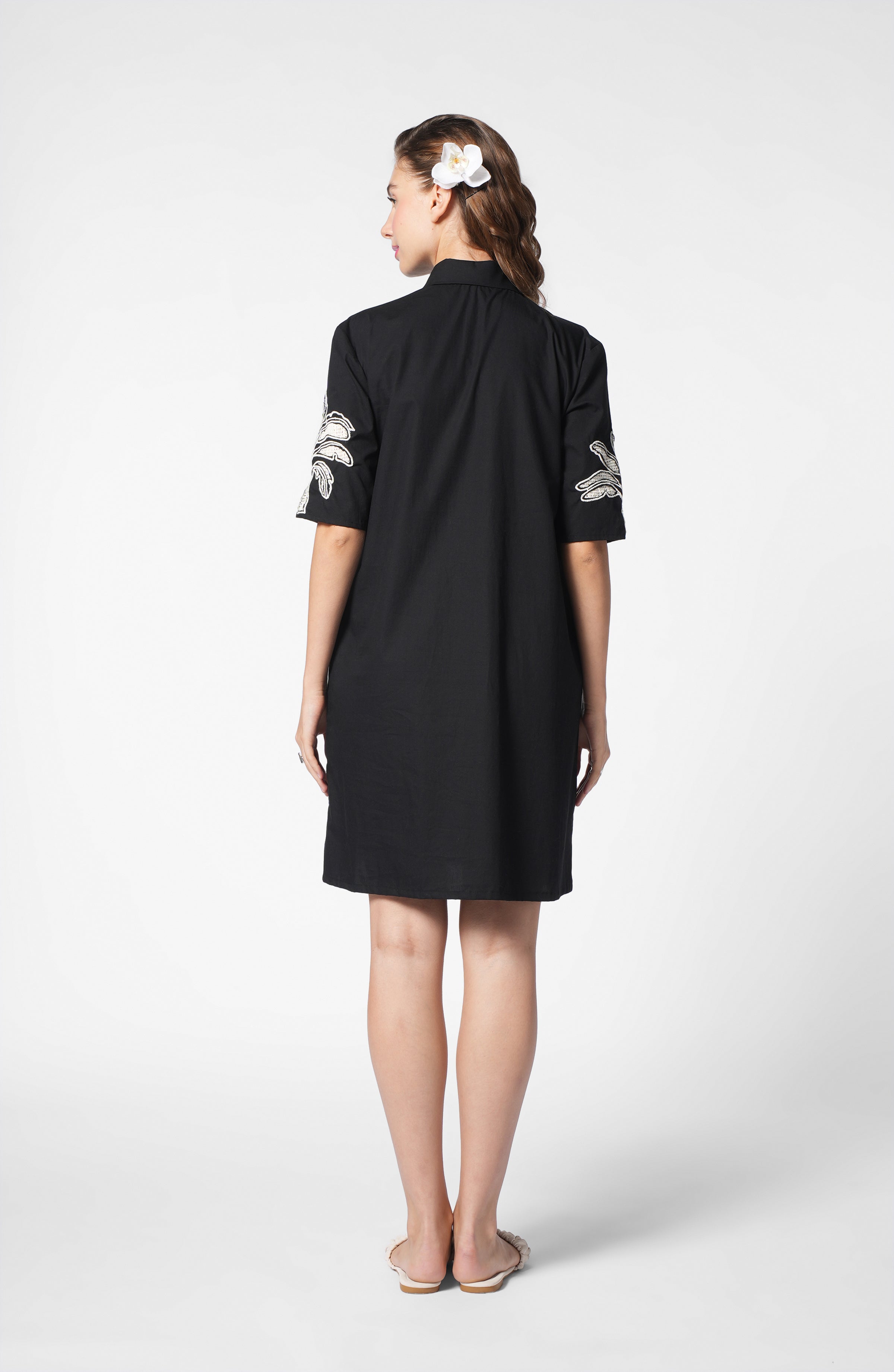 PARADISE PALM BLACK DRESS