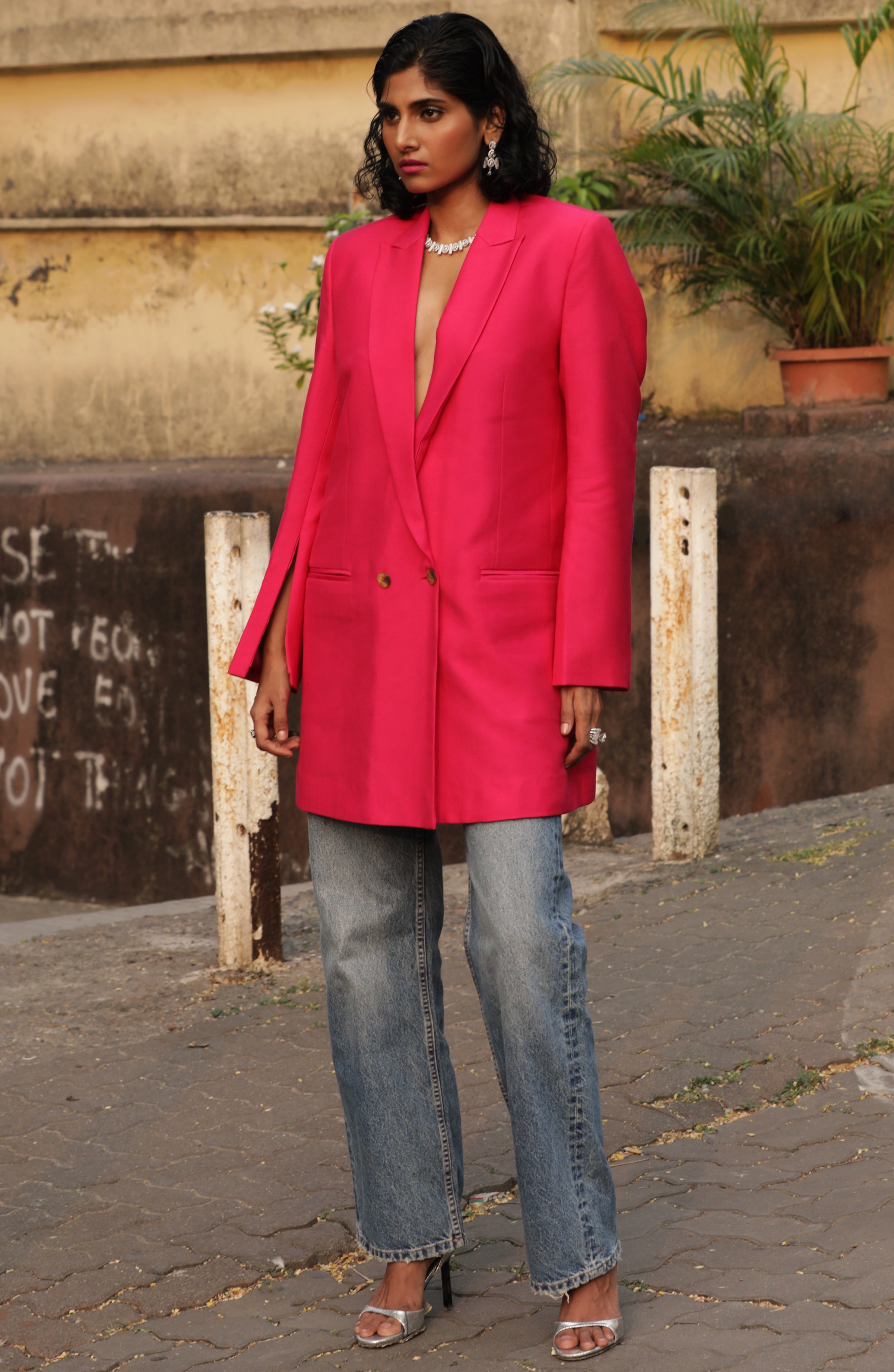 Deep sale pink jacket