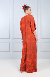RUSTY HIBISCUS JUMPSUIT